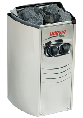 Электрическая печь Harvia Vega Compact BC35 Steel, встроенный пульт в комплекте