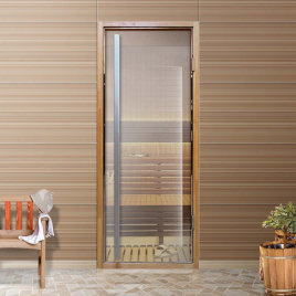 Двери DoorWood Flash Royal, стекло прозрачное, коробка ольха