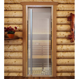 Двери DoorWood Flash Royal, стекло прозрачное, коробка ольха