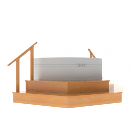 Подиум для купели Bentwood, лиственница натуральная, сегмент 1/8