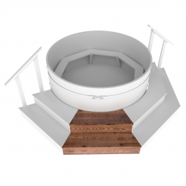 Подиум для купели Bentwood, лиственница натуральная, сегмент 1/8