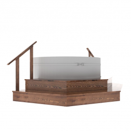 Подиум для купели Bentwood, лиственница натуральная, сегмент 1/8
