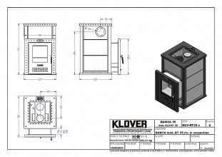 Дровяная печь для бани Klover KLV RT 35