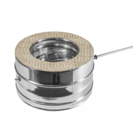 Шибер поворотный Феникс, ⌀150, AISI 304, 0,8 мм, утеплитель 50 мм