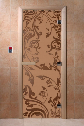Стеклянная дверь DoorWood Венеция бронза матовая, коробка ольха