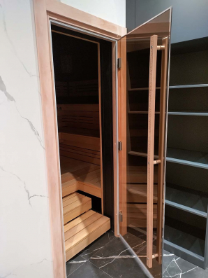 Стеклянные двери DoorWood Престиж, стекло прозрачное, коробка ольха